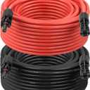 XRDS -RF Solar Extension Cable 8AWG 75FT 2-Pack (Red + Black), PV Wire with Male/Female Solar Connectors, Weatherproof Solar Panel Wire for RV, Boat, Inverter, Off-Grid Systems