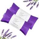 Lavender Eye Pillow for Relaxation, Yoga, Sleeping, Washable Weighted Eye Mask with Natural Flaxseeds & Lavender for Headache, Sinus, Dry Eyes Relief, Meditation Accessories, 2PK