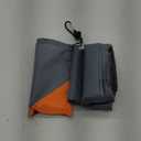 Orga'Neat Pocket Picnic Blanket, Sandproof Lightweight Pocket Camping Tarp, 55x 60 Foldable & Fits into Small Bag, Water Resistant Washable Quick Dry Compact Beach Mat for Outdoor Recreation (Grey/Orange)