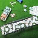 2 Pcs Mahjong Tile Bag Mahjong Racks for Tiles and Pushers Waterproof Tile Zippered Case PVC Clear Mah Jong Gifts, Empty Bag Only, 20 x 4.5 x 2.5