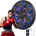 BOMMETER Music Boxing Machine,Wall Mounted Music Boxing Trainer with Gloves,Smart Bluetooth Workout Punching Equipment for Adults Kids,Perfect for Home,Indoor and Gym 2 Pack
