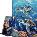 for Amazon Kindle Fire HD 10 & 10 Plus(11th/13th Generation, 2021/2023) Tablet Case, Multiple Viewing Angles & Kickstand Back Case Drop Protection Smart Cover for HD 10 2021, Sea Turtle (524)