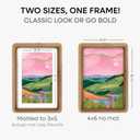 Homeforia 24x36 Mortise&Tenon Natural Oak Poster Frame, 20x30 Mat, Glass