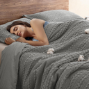 Comforter PHF, 100% Polyester, Size 68×90 IN, One Pillow, Dark Grey