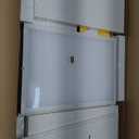 Over The Toilet Storage Cabinet, 3 Tier Over Toilet Storage Rack with Flip Door and Non-Slip Feet, Bathroom Shelf Organizer with Metal Frame, Freestanding Toilet Shelf Space Saver, White