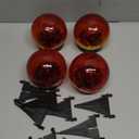 Solar Globe Lights Outdoor Waterproof - Cracked Glass Ball Lights for Garden, Patio, Yard, Lawn and Backyard Decor - Decorative Orbs for Outside,Gradient Red