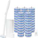 Disposable Toilet Brush and Holder Set, with 50 PCS Toilet Wand refills for Clorox, Wall Mounted Disposable T-oilet Bowl Wand Kit, for Bathroom, Sink & Bathtub, Touchless T-oilet Cleaning System