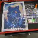 ShiCattle Wolf Diamond Art Kits for Adults Beginners, DIY Full Round Drill Diamond Painting Kits Starry Sky, Paint by Diamonds Dot Gem Art Crystal Easy, Home Wall Decor 12x16Inch