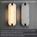 15.75" 2PCS Natural Marble Alabaster Wall Sconce Modern Hardwired Wall Light Fixture Marble Wall Sconce Natural Stone Material Wall Lamp for Stairs Suitable for Indoor InstallationLeaf shape