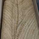 HOMEMONDE Solid Braided 8'x10' Jute Area Rug Natural - Eco Friendly Premium Fiber - Durable and Reversible Handwoven Farmhouse Rugs for Living Room, Hallway, Bedroom, Dinning Room, Kitchen, Office