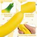 Banana Squishy Toy, Large Banana Squishy for Stress Relief and Focus, Stretchy Squeeze Banana for Sensory Stimulation, Soft Rubber Banana Desk Accessory for Office and Classroom Use