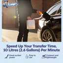 Luigi's Siphon Pump - Siphon Hose for Water & Gasoline Fuel Transfer - Large Hand Water Pump for Squeezing Gas Lawn Mowers & Manual Pumping Petrol Liquid Syphon Alcohol and more