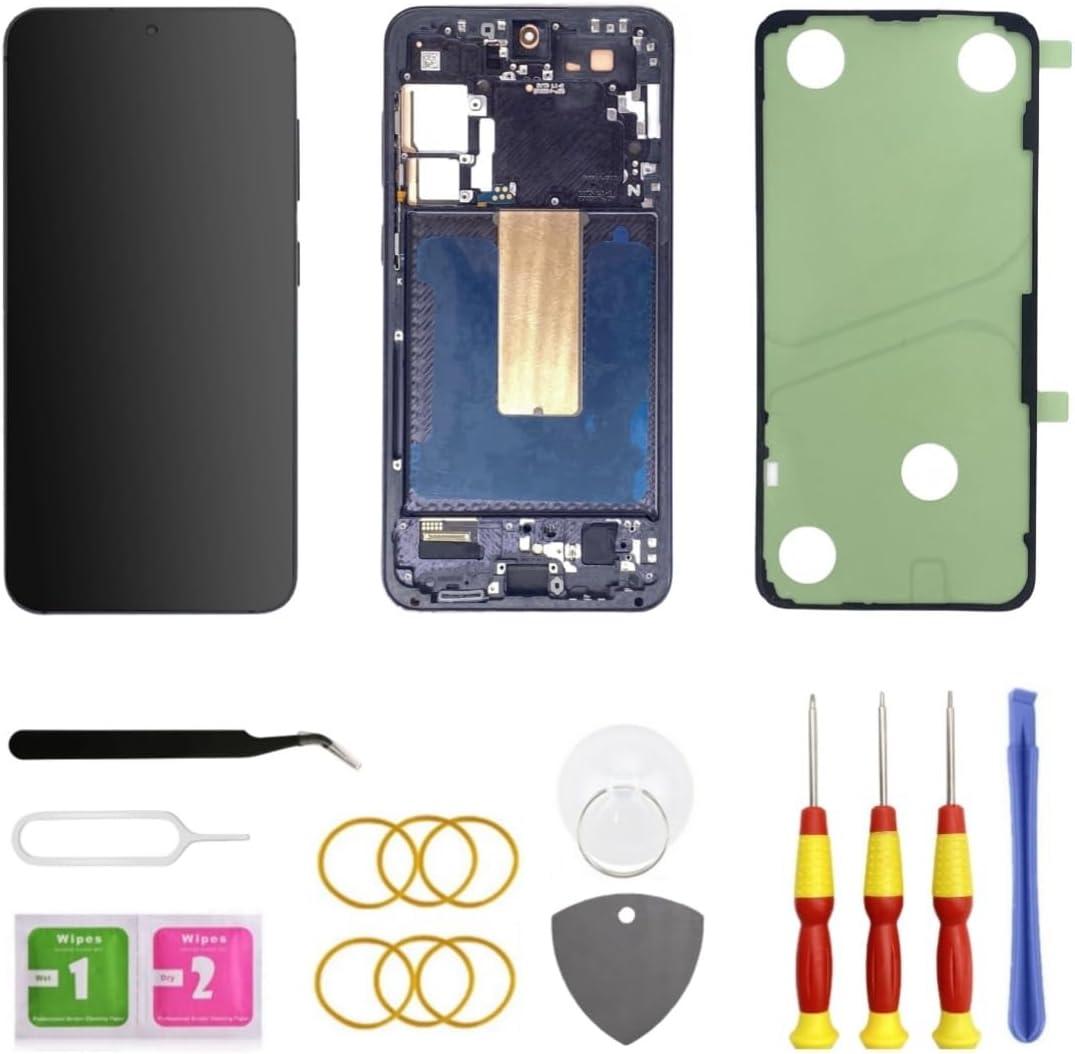 AMOLED for Samsung Galaxy S23 Plus 5G LCD Display Screen Replacement S23 + Touch Digitizer Screen Assembly with Frame Toolkit S916U 6.6" Black(S916U)