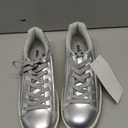 UUBARIS Women's Glitter Tennis Sneakers Neon Dressy Sparkly Sneakers Rhinestone Bling Wedding Bridal Shoes Shiny Sequin Shoes (8.5)