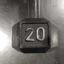CAP Barbell Cast Iron Hex Dumbbell | Multiple Options (20 lb, Black, Single)
