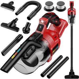 Cordless Vacuum for Miwaukee Battery, 5 in 1 Lightweight Handheld Vacuum Cleaner with 500W Powerful Motor, 46 CFM Portable Hand Vacuum with Filtration HEPA for Floor, Carpet(Battery Not Included)