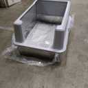 Citylife Stainless Steel Cat Litter Box with LidXL Extra Large Enclosed Removable Metal Litter Box with Litter Scoop&Double Layer Litter Mat,Non-StickyNon-Odor,Easy Cleaning, for Big CatsGrey