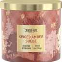 Candle-lite Fall Scented Candles, Amber with Leathered Musk and Spiced Cardamom, 14 oz 3-Wick Jar Candle, Proudly Poured in USA, Autumn Home Decor, 45 Hours of Burn Time, Ideal Gift for Men and Women