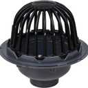 Oatey 78023 PVC Roof Drain with Cast Iron Dome, 3-Inch, Black