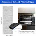 Filter D Cartridges Replacement for Imagitarium Aquarium Fish Tank Filter, Aquarium Coconut Carbon Cartridge Filter Compatible with Imagitarium Aquariums Type D Filter Cartridges 4 Pack