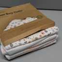 Organic Burp Cloths Baby Boy & Girl - 5-Pack Super Absorbent Cotton Burping Cloths for Babies, Soft & Plush Newborn Spit Up Rags, Infant Towels for Milk Spit Up, Unisex, Large 21" x 10" (Sweet Charm)