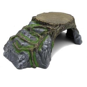 Extra Large Resin Reptile Hideouts Cave Habitat Decor for Reptiles, Amphibians, Fish Tanks and Gecko, Leopard