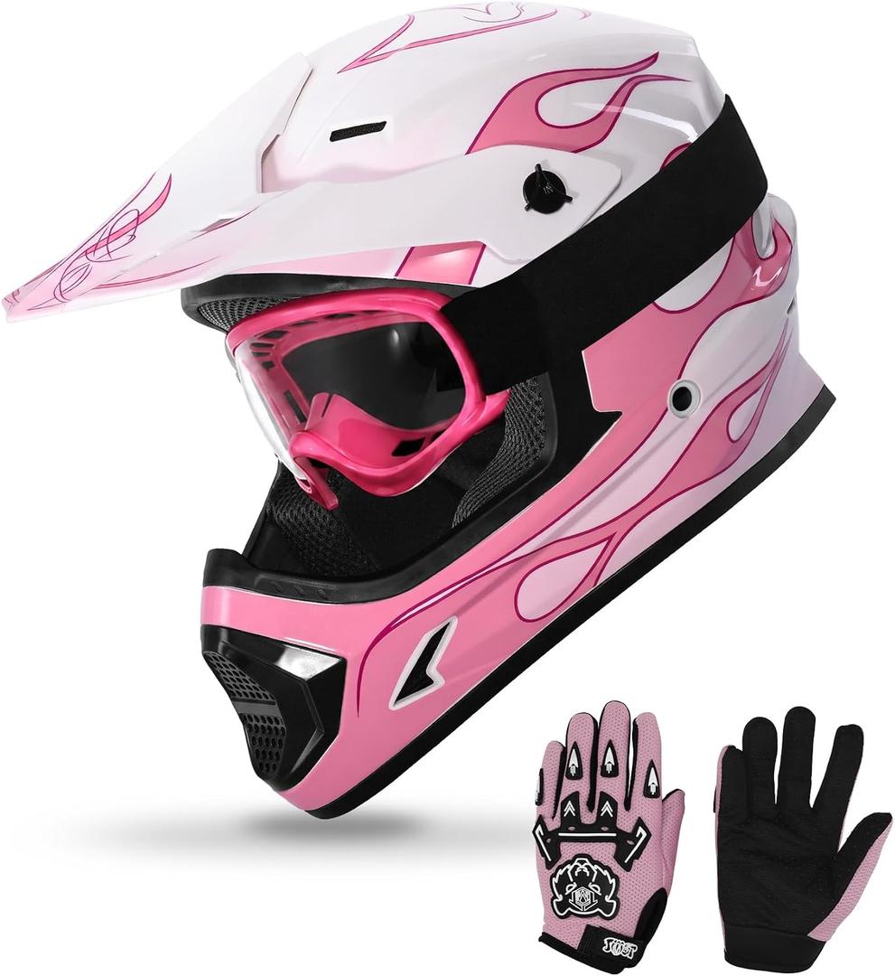 TCMT Youth Kids Dirt Bike Helmet DOT Approved Full Face Motocross Gear