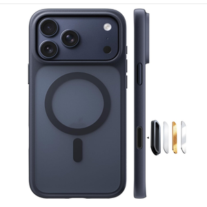 TORRAS Stronger Magnetic for iPhone 17 Pro Case Clear, [Covered Camera Control] [Anti-Yellowing] Compatible with MagSafe, Military-Grade Drop Protection, Slim Phone Case for iPhone 17 Pro, Black