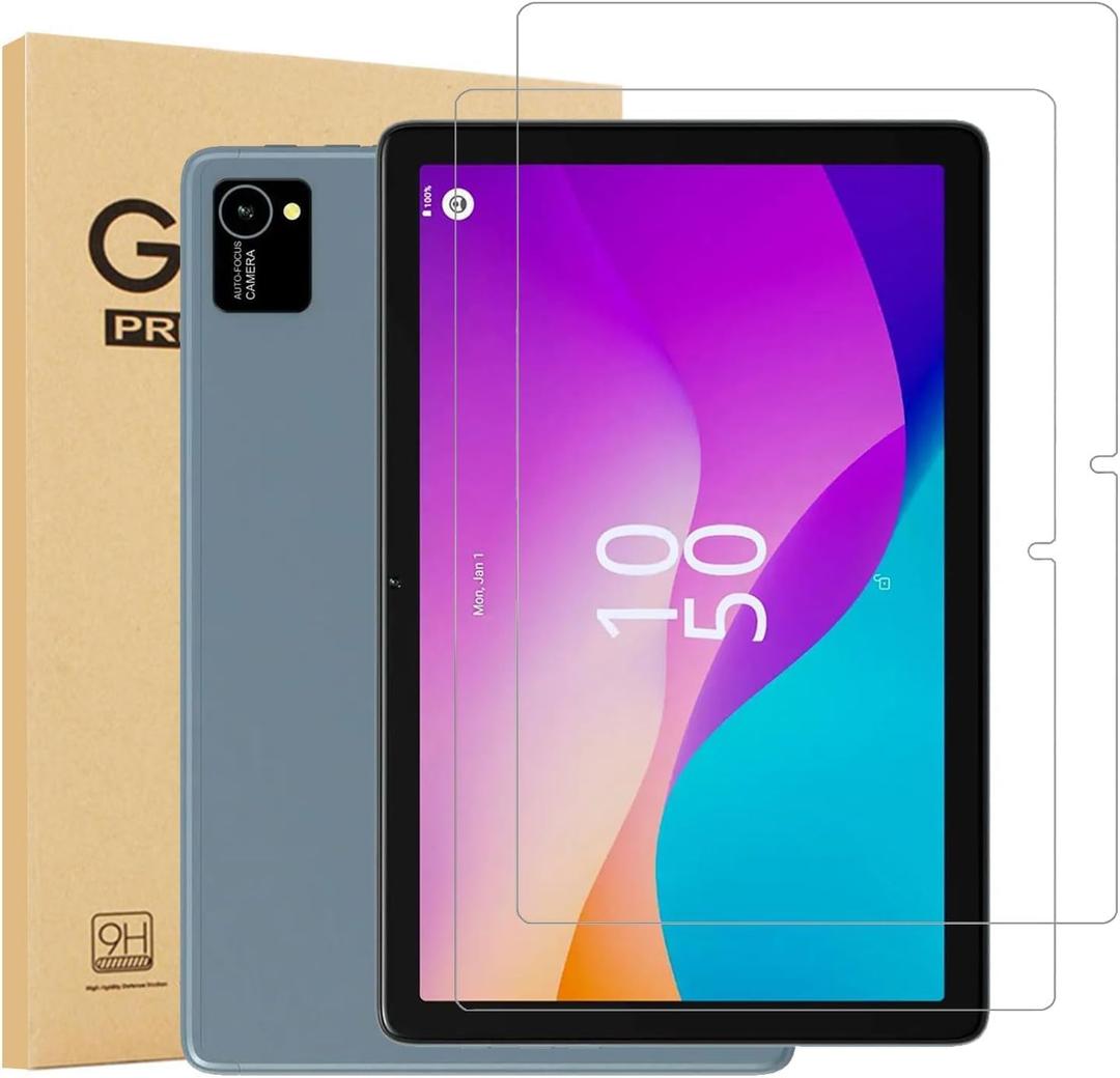2 Pack Glass Screen Protector for Aiprotablet K10 10.1 Tablet - Tempered Glass Film/High Definition/9H Hardness