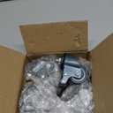 1.6 Inch Blue Polyurethane Caster Wheels, Metric M8-1.25 Threaded Stem (Screw Diameter 8mm, Length:15mm), Heavy Duty Casters Set of 4 with Locking Brakes, 450 lb Capacity for Furniture, Carts