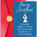 Romantic Christmas Card for Husband, Funny Christmas Card for Him Men, Xmas Cards Gift from Wife Women (#41)