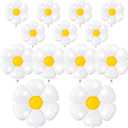 Daisy Balloons- 14Pcs Daisy Flower Foil Balloons for One or Two Groovy Party Decorations Girls Daisy Themed Birthday Party Baby Shower Wedding Balloon Decorations White