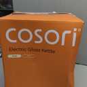 Cosori Electric Kettle, No Plastic Contact With Water, Wide Mouth For Easy Cleaning, Auto Shut Off, 1.7L Tea Kettle & Hot Water Boiler, Water Heater & Teapot, Borosilicate Glass, Black, 1500W (1.8 Quarts)