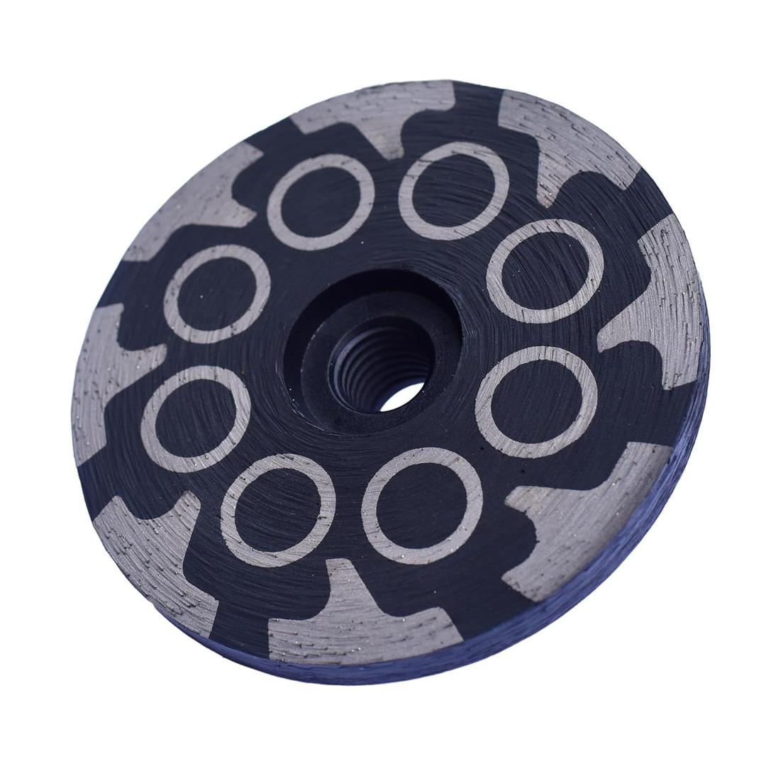 4 in.x 5/8-11 in. Chip Free Resin Filled Diamond Grinding Cup Wheel for Stone Engineered Countertop Edge Surface Grinding