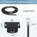 Universal Bass Control Knob, 3.5m/11.48ft Bass Volume Knob with Extension Cable for Car Amplifier