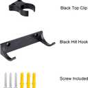 Horizontal Lightsaber Wall Mount Holder Light Saber Display Rack Hook Stand, Compatible for Any Lightsaber, Black Pack of 2