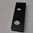 Prime-Line U 10750 Brass Lock and Door Reinforcement Plate for 1-3/4 In. Thick Doors, Bronze Finish (Single Pack)