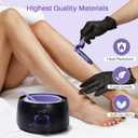 2 x BLITZWAX 2pcs Silicone Wax Pot Liners for Hair Removal, Purple Wax Warmer Bowls Kit with Sticks for Women and Men Body Waxing, Reusable and Easy to Clean Accessories, Compatible with 16 oz Waxing Kit