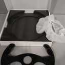 Universal Racing Steering Wheel, 6 Bolt Anti-Slip Leather and Aluminum Gaming Steering Wheel with Horn Button for Racing/Car Sim Driving/JDM Sports (Black)