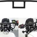 AnXin Motorcycle 7/8" Handlebar Cafe Racer Box Window Attack Style Handlebars 22MM Universal For Cruiser Bobber Custom Application Black