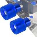 HDBUBALUS Motorcycle Decorative Wheel M12 Screw Rotatable Crash Bar End Sliders Engine Guard Collision Protector Fit for Harley Saddlebag Guard Engine Guard Bar 2Pcs (All Blue)