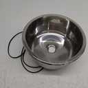 11.6x11.6x5.1in Stainless Steel Round Sink Single RV Kitchen Sink Single Bowl Drop in Bar Sink,40mm Large Diameter Drainage Hole,for RV, Yacht, Motorhome (#3)