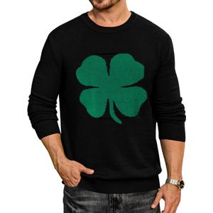 Arvilhill Men's St Patrick's Sweater Irish Clover Sweatshirt (S-XXL)