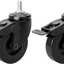 74064 Locking Caster for Pit Boss Pro Series 1100, Austin XL Parts, Pit Boss 820 Replacement Wheels Navigator 850, Louisiana Grill, Rec Tec Grill Replacement Parts, 2-Pack 3" Locking Caster Wheel