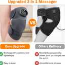 Heating Knee Massager, Knee Shoulder Elbow 3-in-1 Heating Vibration Massager, Portable Wireless Hot Compress Massager, Relieve Joint Pain and Pressure, Suitable for Office, Study