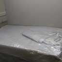 SINWEEK Tri-Folding Mattress Foam Topper 38 x 75 x 4 Inch Folding Pad with Removable Cover (High Support Foam)