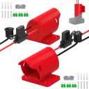 2-Pack Power Wheel Battery Adapter Compatible with Milwaukee 12V Battery Adapter with Switch 30Amp Fuse 12AWG Wire & Wire Terminals for DIY RC Cars Ride On Vehicles Robot