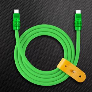 chubbycable 120W Coiled USB C Fast Charging Cable Durable Braided Charger Cord for Car Compatible with iPhone 17-15 Series iPad, Red, USB-A to Type-C, 2.13FT-6.56FT