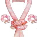 Satin Heatless Curling Set - Hair Rollers for Curls Heatless Hair Curlers & Hot Rollers Hair Curlers to Sleep in Curling Rod Headband Curler (Dreamy Rosy Clouds)