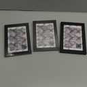 HappyHapi 4x6 Picture Frame Set of 3, Black Frames Display Photo 3.5x5 with Mat or 4x6 without, Gallery Wall Frame Set, Wall or Tabletop Display (Black)